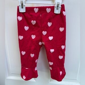 2T Red & Pink Girls Valentine’s Day Heart Flare Pants